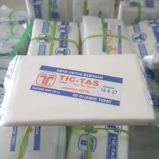 Bolsas de plástico HDPE Ticket 1 KG - 15 X 27