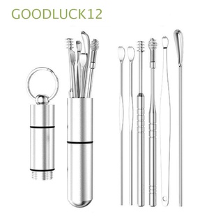 GOODLUCK12 Portable Ear Care Tools Multifunction Ear Canal Cleaner Ear Wax Remover 360° Cleaning Professional Reusable Stainless Steel Massage Spiral Earpick