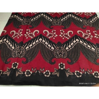 Impresión fina Batik tela Rang Kencana Motif rojo