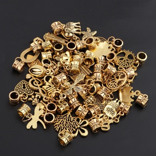 CHARMS [alta calidad] 40 colgantes de oro tibetano para hacer joyas collar pendientes accesorios (agujero de 2 mm)