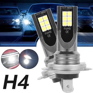 2 pzas kit de bombilla led h4 para faros delanteros de coche 12v/luz antiniebla de coche de alta potencia 12000k/bombillas de faros delanteros automáticos 12000lm