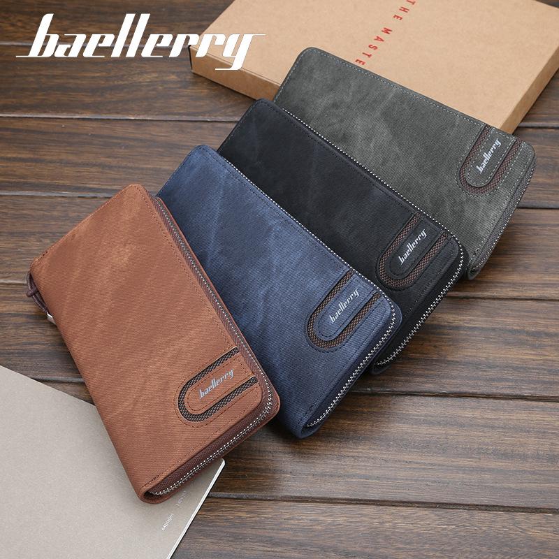 Baellerry Long Wallet for Men Fashion Simple Large Capacity Multi-function Wallet 2021 New