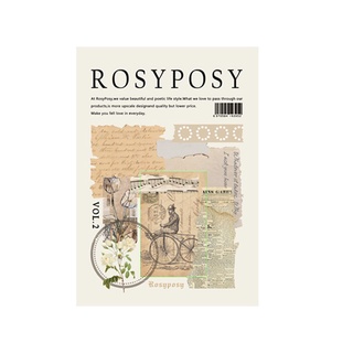 Rosy Posy 20 páginas cuaderno pegatinas conjunto INS estilo Vintage de dibujos animados oso decoración pegatinas Post diario diario álbum regalo B6786 (5)