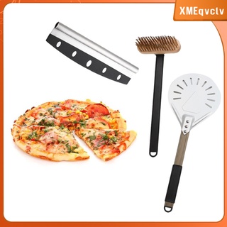 [xmeqvclv] profesional de cáscara de pizza cortador de pizza pizza y pizza horno espátula y cortador conjunto de accesorios de horno herramientas de horno para 8\"