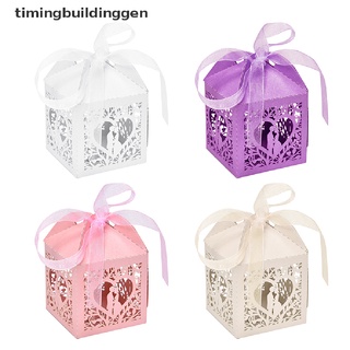 timingbuildinggen 10/50/100pcs bastante casado boda favor caja de regalo cajas de caramelo fiesta bolsas de papel tbg