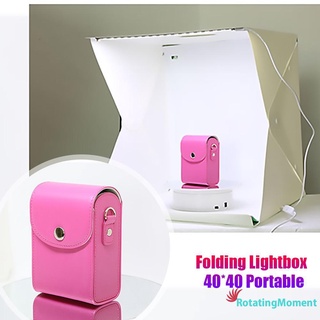 portátil 40x40cm mini caja de luz plegable luz led fotografía estudio softbox