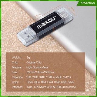 [xmartcyq] unidad flash 3 en 1 de 128 gb para teléfonos ordenadores tabletas usb 3.0 tipo c flash drive micro usb flash drive pulgar drive