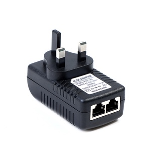 {FCC} 48v DC A POE inyector POE interruptor Ethernet adaptador de alimentación enchufe UK