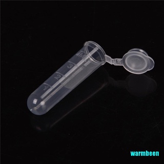 Warmbeen 30Pcs 5 ml de plástico centrífugo laboratorio prueba Vial muestra botella con tapa