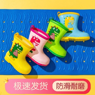 botas de lluvia para niños, zapatos de agua de bebé, niñas, botas de lluvia antideslizantes, impermeables princesa niños impermeables 1-7 años traje