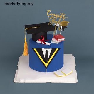 [nobleflying] Decoración de tartas para fiestas de graduación, fiesta, estudiante, corbata, decoración [MY]