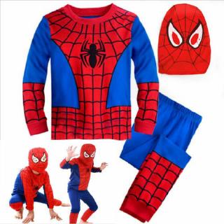 Niños Superhéroe Disfraz De Spiderman Cosplay Ropa Trajes 3Pcs