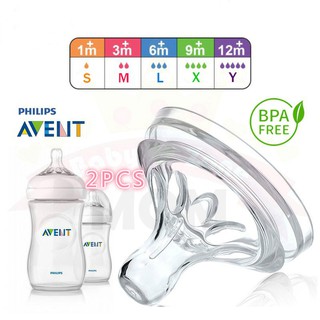 2PCS Baby Nipple For Philips Avent Wide Nipple Natural Bottle Feeding Silicone Teats BPA Free
