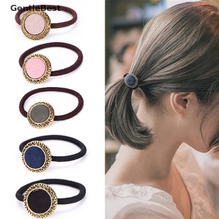 [gentlebest] vintage mujeres accesorios para el cabello elástico banda para el cabello diademas botón headwear caliente [gentlebest]