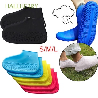 HALLHERRY zapatos impermeables reutilizables para botas de Rainy Days/cubiertas de silicona para interiores al aire libre/Protector Unisex reciclable/Multicolor
