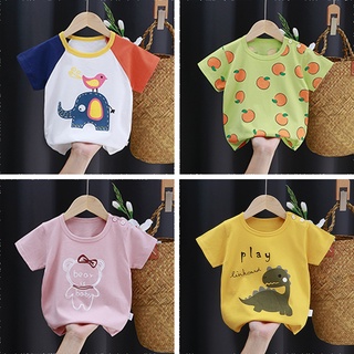 [linkcard]!!listo stock!! ropa de niños bebé niño niñas camiseta verano 2021 nueva ropa coreana niños ropa de algodón puro corto lindo de dibujos animados de algodón manga t