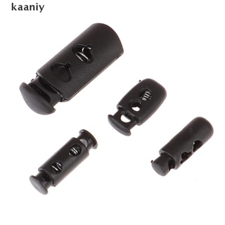 [ykai] 10 piezas negro cordón de empuje cierre de resorte tapón de plástico extremos palancas clips gbz