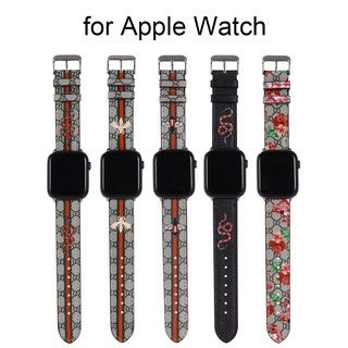GUCCI Apple Watch Correa De Cuero PU Deporte Reloj Repuesto Para iWatch Series 3 4 5 6 7 (1)