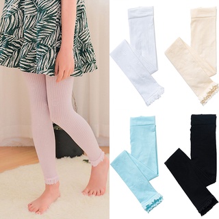Niños niñas elasticidad transpirable malla pantalones de Color sólido 3-8 años verano Ballet (1)