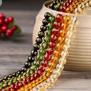 nuevos productosQ Mantra de seis caracteres Perlas de vidrio Perlas sueltas Perlas redondas DIY Joyería hecha a mano Pulsera Accesorios de pulsera Material de cuentas budistas