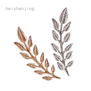 Heishanjing .my 1 par de Broches de oro plateado Color hoja Collar creativo camisa broche joyería navidad Broches joyería Broches Mujer