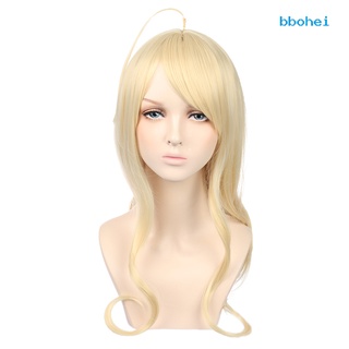 Bbohei peluca De cabello largo rizado De rubio Sintético Para mujer/Cosplay/Anime/fiesta