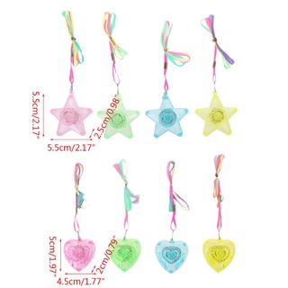 lala pentacle estrella forma de corazón colorido led sparkle collar brillante colgantes fiesta favores niños juguete luz hasta juguete (5)