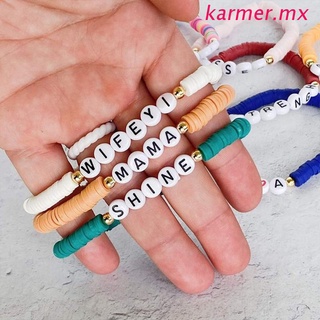 kar1 6 mm plano redondo perlas de arcilla alfabeto cuentas para hacer joyas collares y pulseras diy pendientes collar craft set