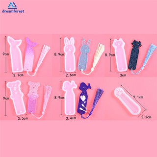 DR Silicone Bookmark Mold Animal DIY Mould Resin Bookmark Jewelry Keychain DIY Craft Silicone Transparent Mold (7)
