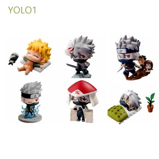 YOLO1 Anime para niños Kakashi miniaturas muñeca juguetes coleccionables modelo figura modelo Naruto figuras de acción