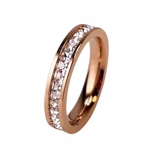 Anillo de joyería fino de las mujeres de la moda anillo de oro de 18 quilates circón cristal diamante oro rosa anillo 703R1 #
