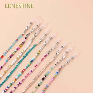 ERNESTINE All-match Face protection Necklace Neck Straps Glasses Chain Crystal Bead Chain Women Trendy Hold Straps Rice Bead Men Children protection Cord Holders