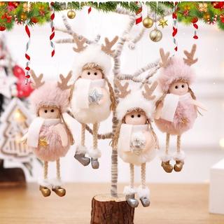 navidad colgante muñeca decoración ángel felpa muñeca árbol colgante adorno decoración del hogar
