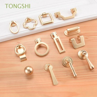 TONGSHI - pomos Vintage de oro con tornillo para muebles, gabinete, aleación de Zinc, cocina, armario, armario europeo, tiradores de cajones (1)