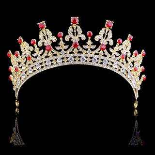 [iffarmerrtu] Hot Pearl Bridal Crown Handmade Tiara Bride Headband Crystal Wedding Queen Crown .