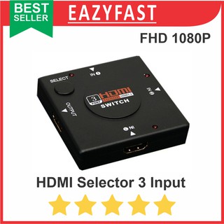 Selector de conmutador hdmi Selector de 3 puertos de entrada FHD HD 1080P