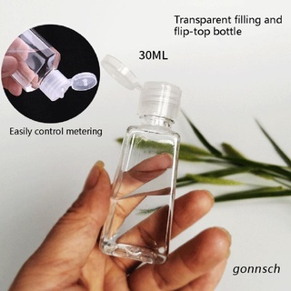 va a 30ml portátil vacío a prueba de fugas de plástico botella de viaje para desinfectante de manos con borlas de cuero llavero titular (1)