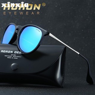 AORON gafas de sol de moda mujeres hombres polarizados gafas de sol clásico redondo espejo UV400 gafas de sol