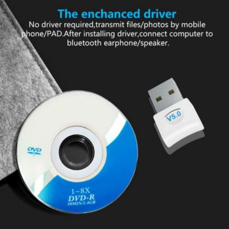 USB V5.0 Adaptador Inalámbrico Bluetooth Receptor Mini Dongle 5.0 Para Ordenador PC (8)