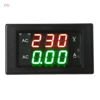 cry led amperímetro voltímetro pantalla digital ac 500v/50a voltímetro digital medidor de corriente probador unidad de potencia medidor amperio