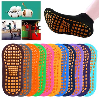 Calcetines para adultos antideslizantes/Yoga Trampoline Playground deportivo transpirables de algodón