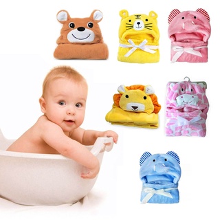 omg* toalla de baño con capucha de animal de dibujos animados para bebé, ultra suave, súper absorbente, grueso, albornoz