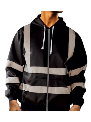 O-L❥Men High-Neck Coat, Fall Tops, Warm Elastic Hem Long Sleeve Side Pockets