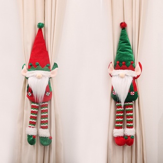 lh hebilla de cortina de navidad tieback, mr y mrs santa gnome cierre hebilla para ventana adornos de navidad decoraciones dormitorio sala de estar decoración del hogar