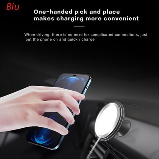 Blu Car Phone Holder Charger Cradle Stand Charging Dock For-iPhone 12 Magnetic Charger Dock Station Wireless Charger Base Bracket Car Air Vent Stand For -iPhone 12 Pro Max Car Wireless charging desktop holder