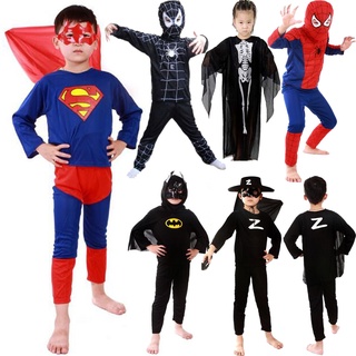 Los niños de lujo vestido de niños niños niños superhéroe camiseta pantalón disfraz de Halloween Cosplay conjunto