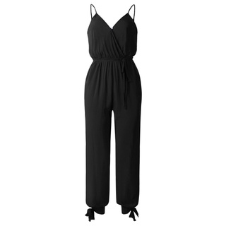 Women's Dress Casual Clothing Backless Lace-up Jumpsuit Deep V-neck Sling printed Jumpsuit
