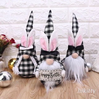Hik Gnome pascua Tiered bandeja gnomos Tomte conejo conejito decoración primavera decoración del hogar