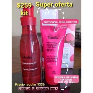 Body Splash + Crema Ciruela y jengibre rosa Natura 30%Off