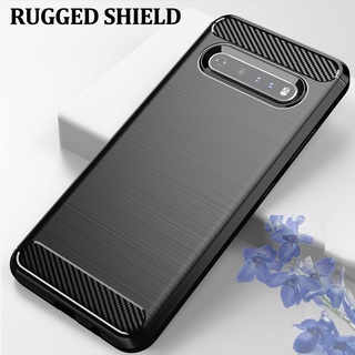 New Case LG V60 ThinQ V50 ThinQ soft silicone Carbon Fiber TPU Durabal Cover LG V30S V30 V40 V35 ThinQ phone shell (1)